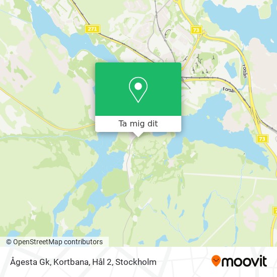 Ågesta Gk, Kortbana, Hål 2 karta