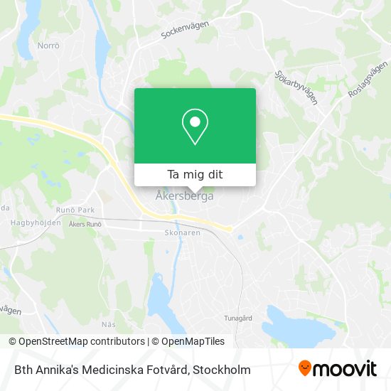 Bth Annika's Medicinska Fotvård karta