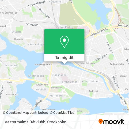 Västermalms Båtklubb karta