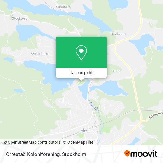 Orrestaö Koloniförening karta