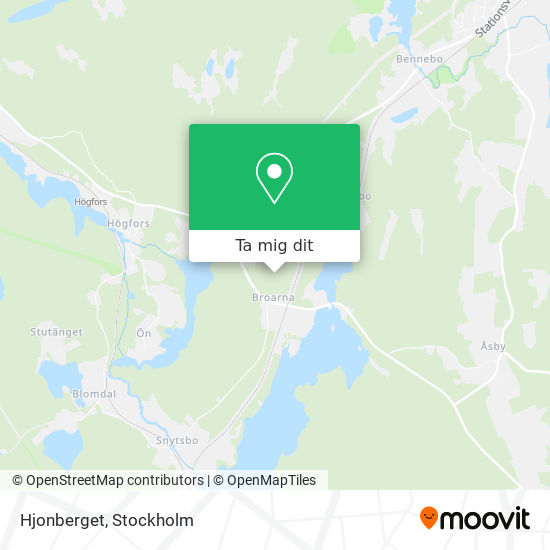 Hjonberget karta