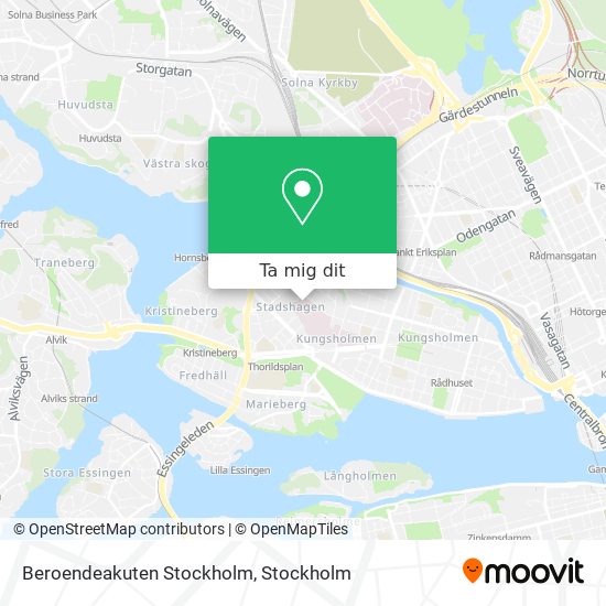 Beroendeakuten Stockholm karta