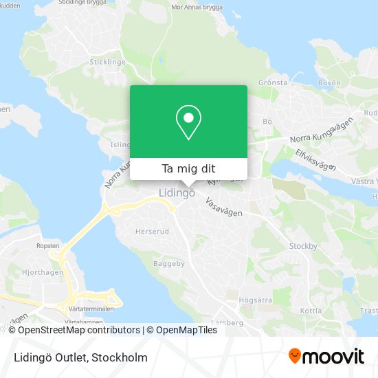 Lidingö Outlet karta