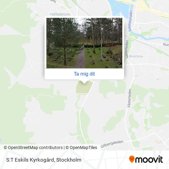 S:T Eskils Kyrkogård karta