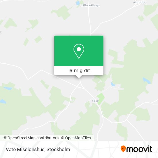 Väte Missionshus karta