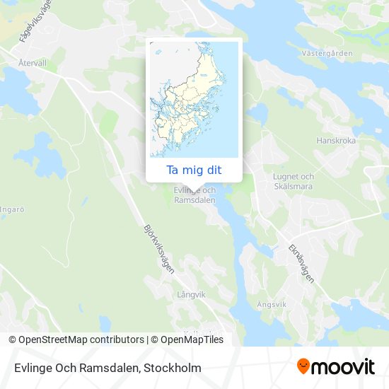 Evlinge Och Ramsdalen karta