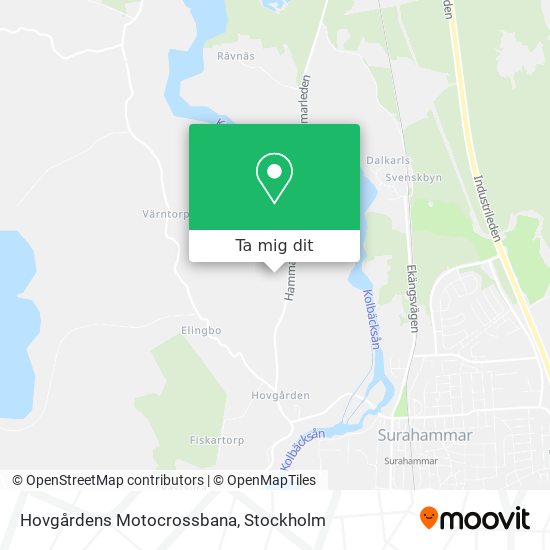 Hovgårdens Motocrossbana karta