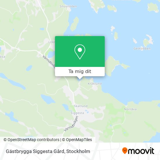 Gästbrygga Siggesta Gård karta