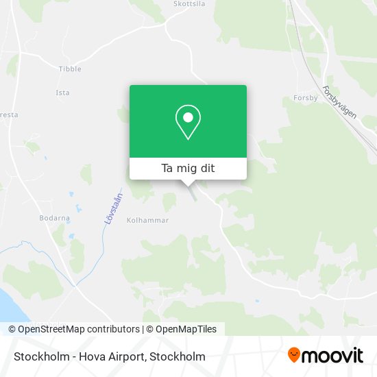 Stockholm - Hova Airport karta