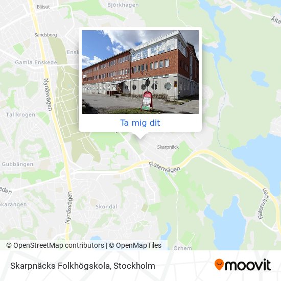 Skarpnäcks Folkhögskola karta