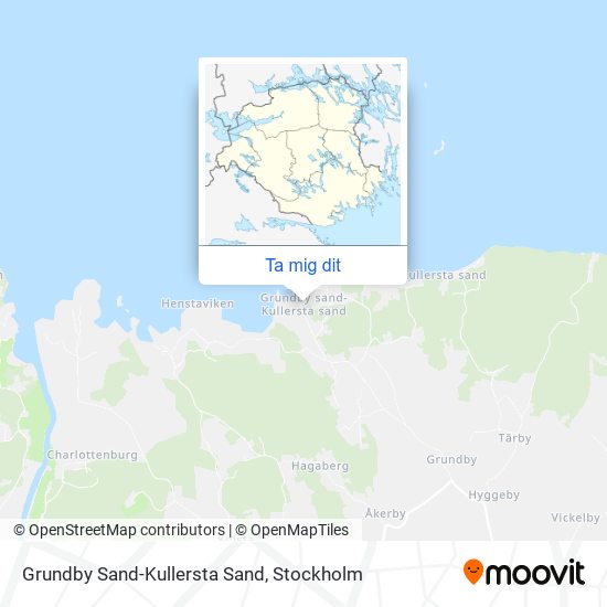 Grundby Sand-Kullersta Sand karta