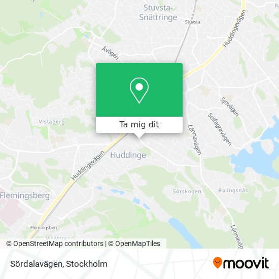 Sördalavägen karta