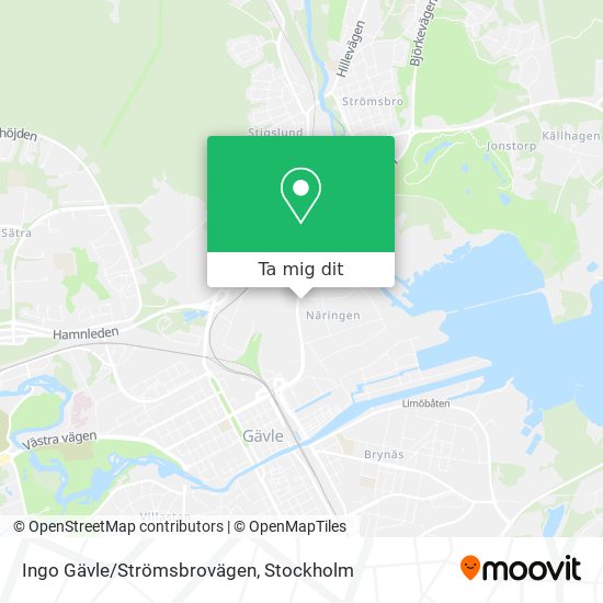 Ingo Gävle/Strömsbrovägen karta