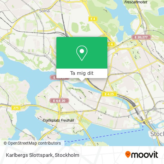 Karlbergs Slottspark karta