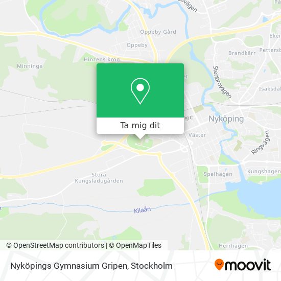 Nyköpings Gymnasium Gripen karta