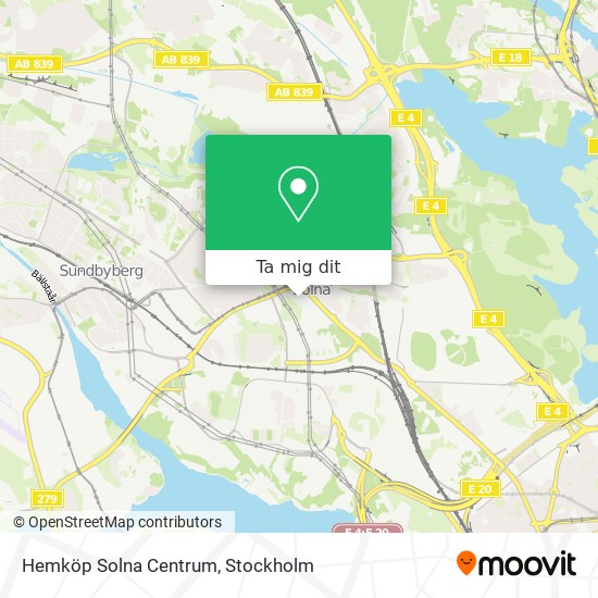 Hemköp Solna Centrum karta