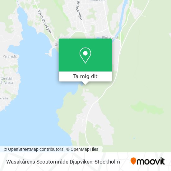 Wasakårens Scoutområde Djupviken karta