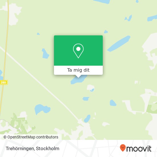 Trehörningen karta