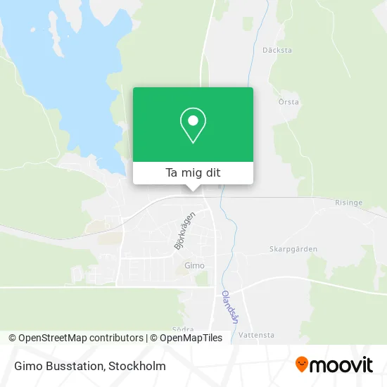 Gimo Busstation karta