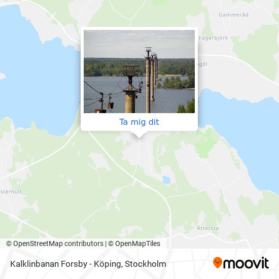 Kalklinbanan Forsby - Köping karta