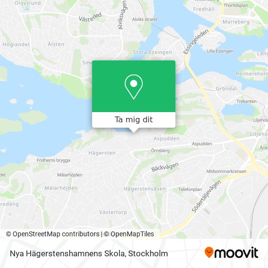 Nya Hägerstenshamnens Skola karta