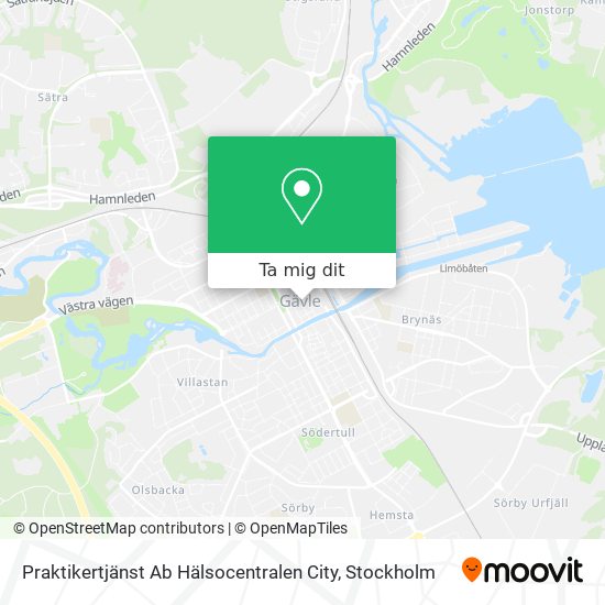Praktikertjänst Ab Hälsocentralen City karta