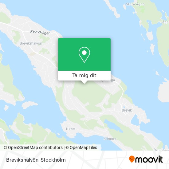 Brevikshalvön karta