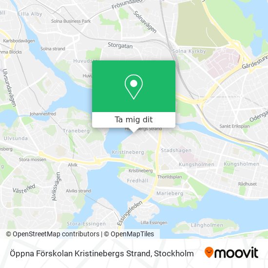 Öppna Förskolan Kristinebergs Strand karta