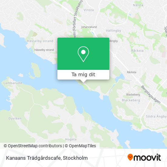 Kanaans Trädgårdscafe karta