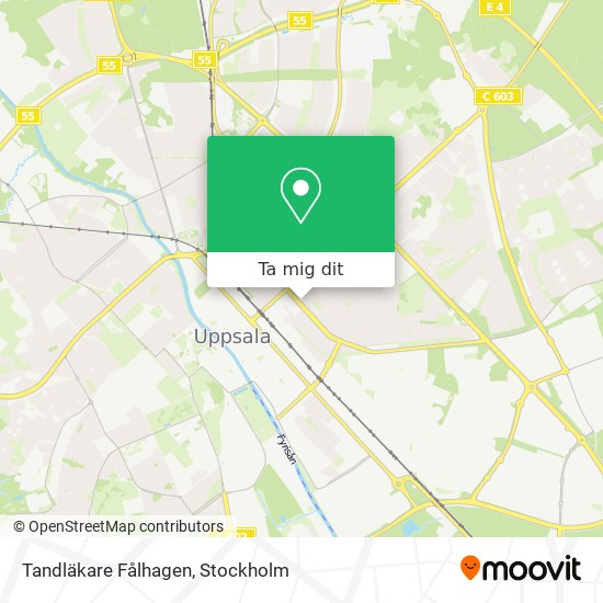 Tandläkare Fålhagen karta