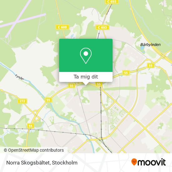 Norra Skogsbältet karta