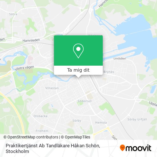Praktikertjänst Ab Tandläkare Håkan Schön karta