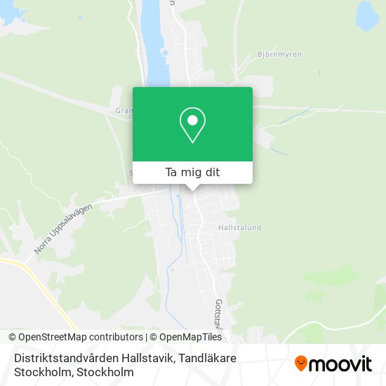 Distriktstandvården Hallstavik, Tandläkare Stockholm karta