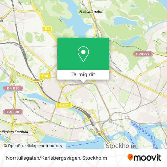 Norrtullsgatan/Karlsbergsvägen karta