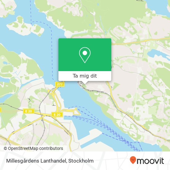 Millesgårdens Lanthandel karta