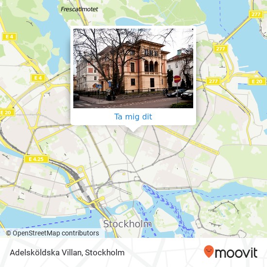 Adelsköldska Villan karta