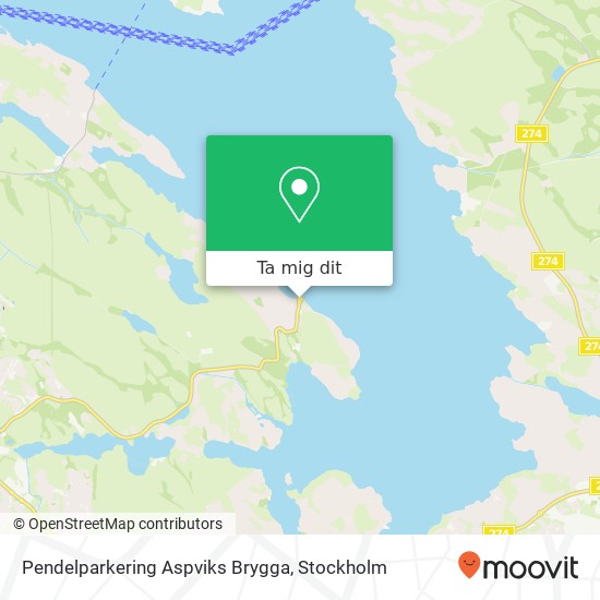Pendelparkering Aspviks Brygga karta