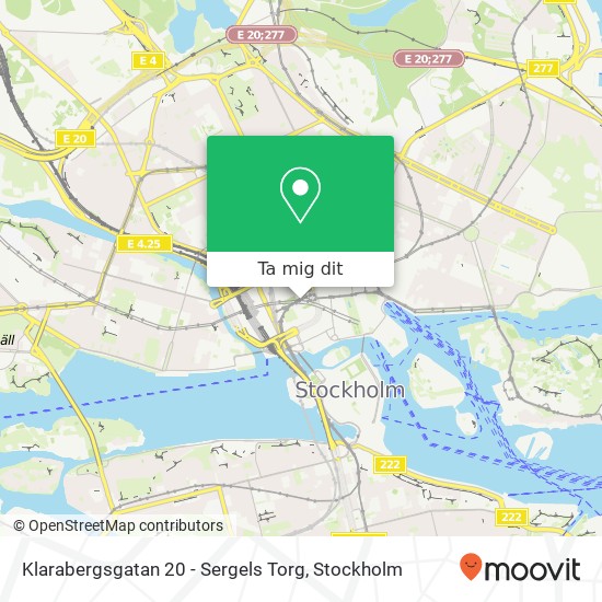 Klarabergsgatan 20 - Sergels Torg karta