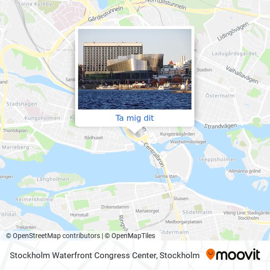 Stockholm Waterfront Congress Center karta