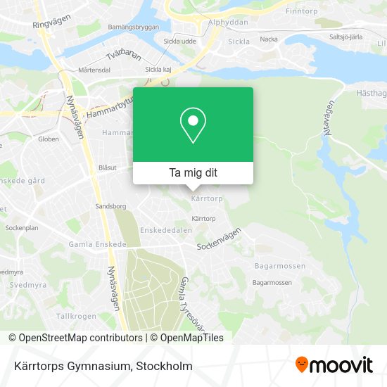 Kärrtorps Gymnasium karta