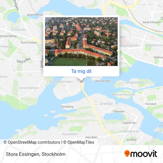 Stora Essingen karta