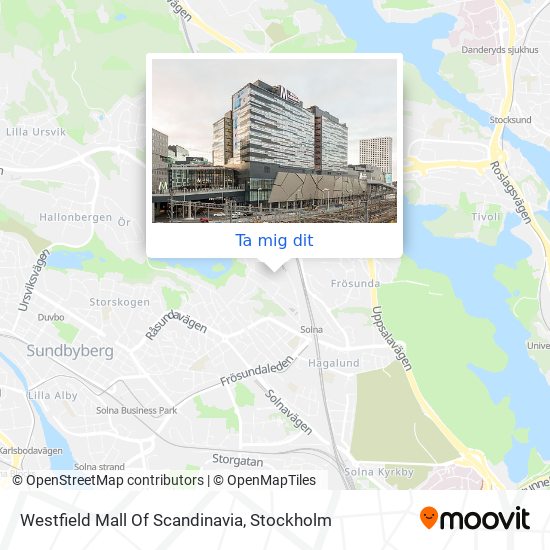Westfield Mall Of Scandinavia karta