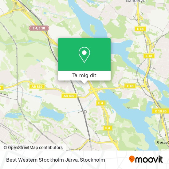 Best Western Stockholm Järva karta