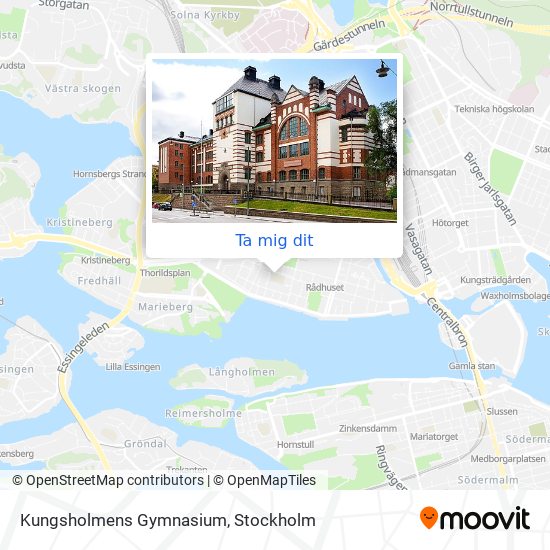 Kungsholmens Gymnasium karta