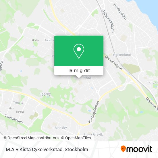 M.A.R Kista Cykelverkstad karta