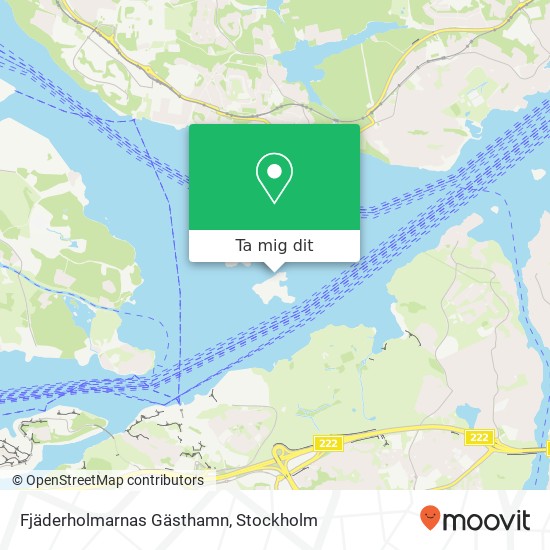 Fjäderholmarnas Gästhamn karta