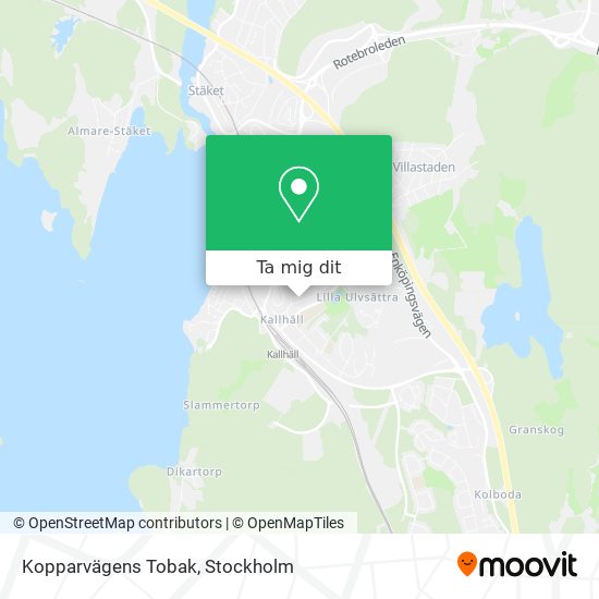 Kopparvägens Tobak karta