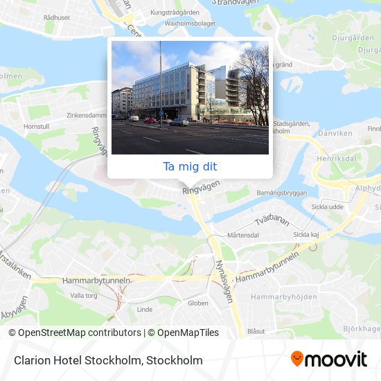 Clarion Hotel Stockholm karta
