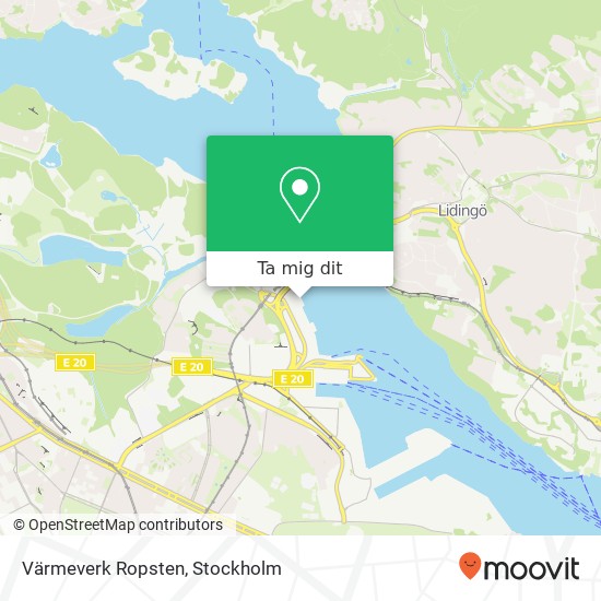 Värmeverk Ropsten karta