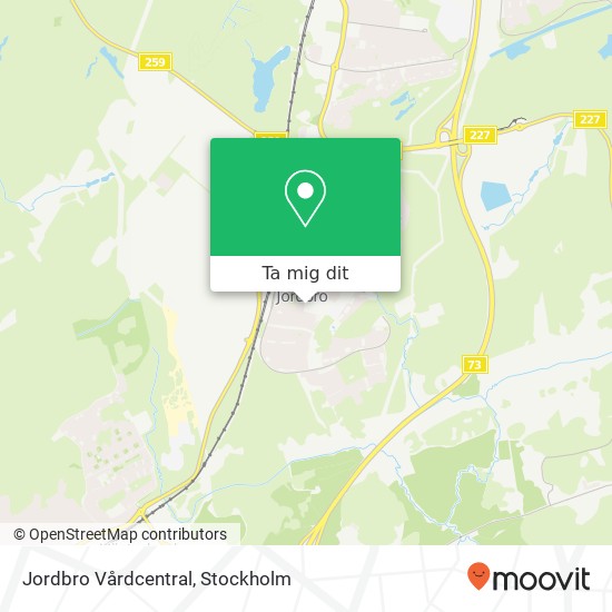 Jordbro Vårdcentral karta